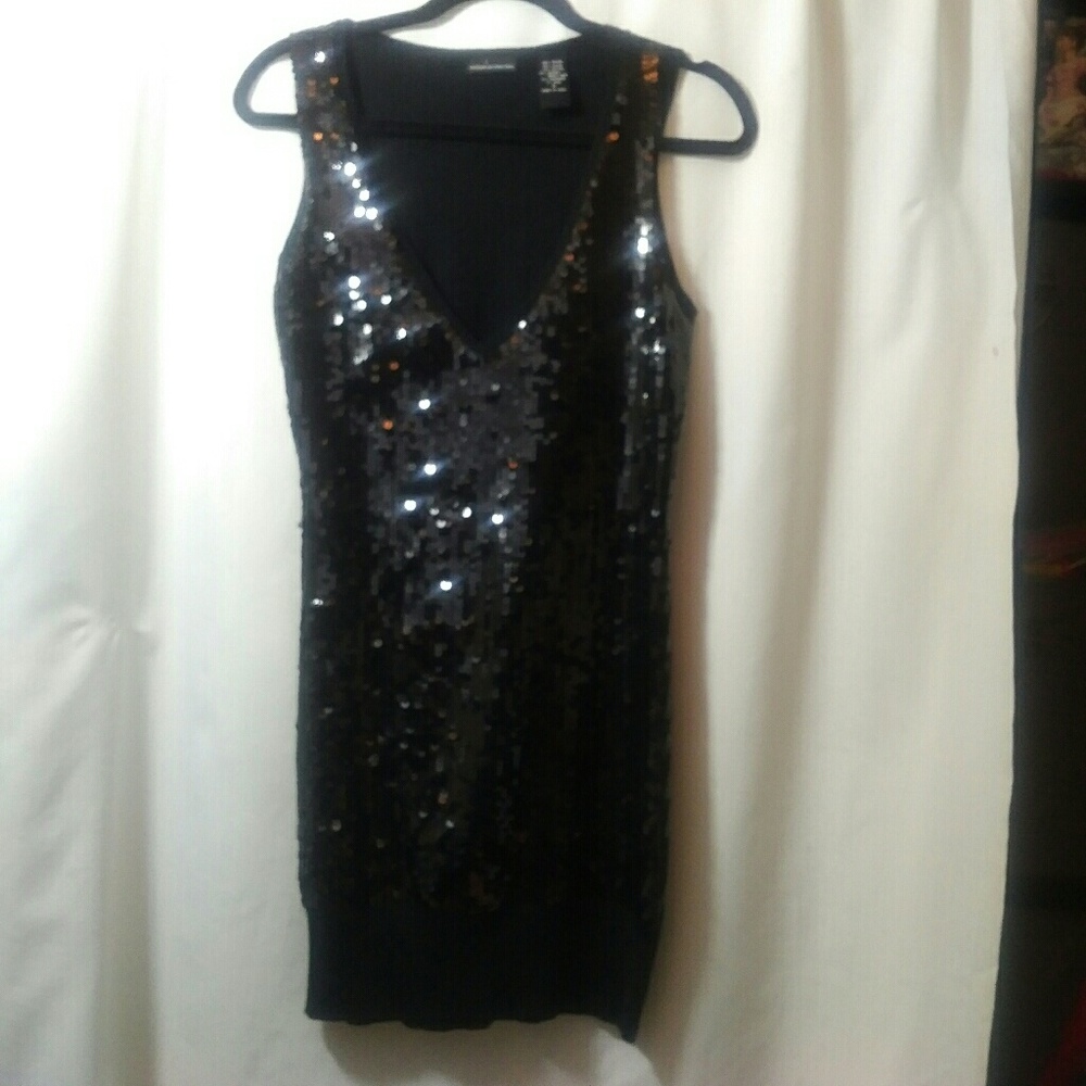 Moda International black cashmere blend dress